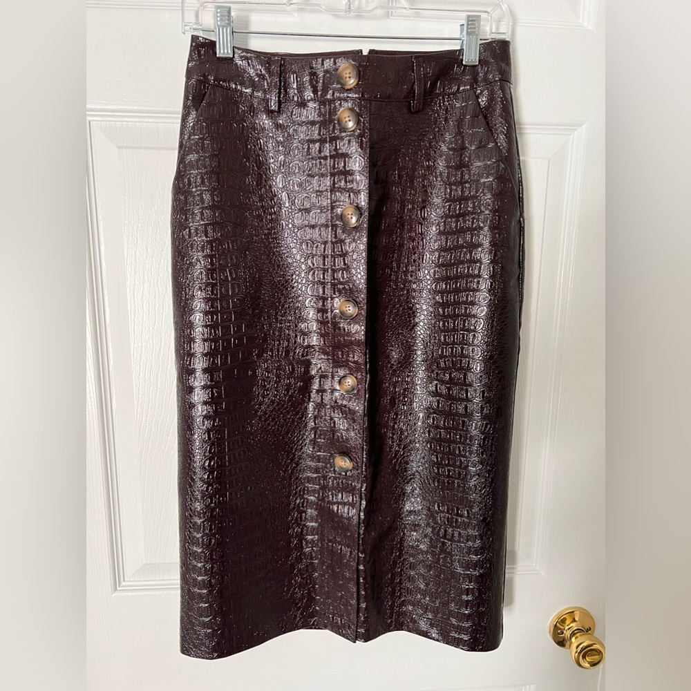 Faux Animal Skin Skirt